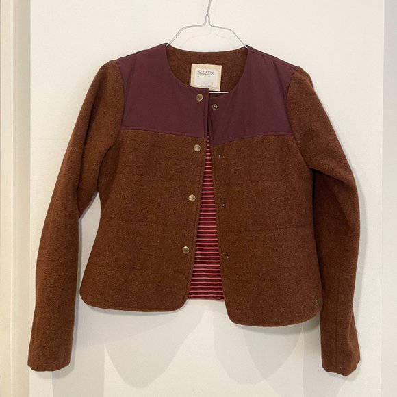 Carve Designs Brown and Purple Paneled Jacket - Picture 2 of 6